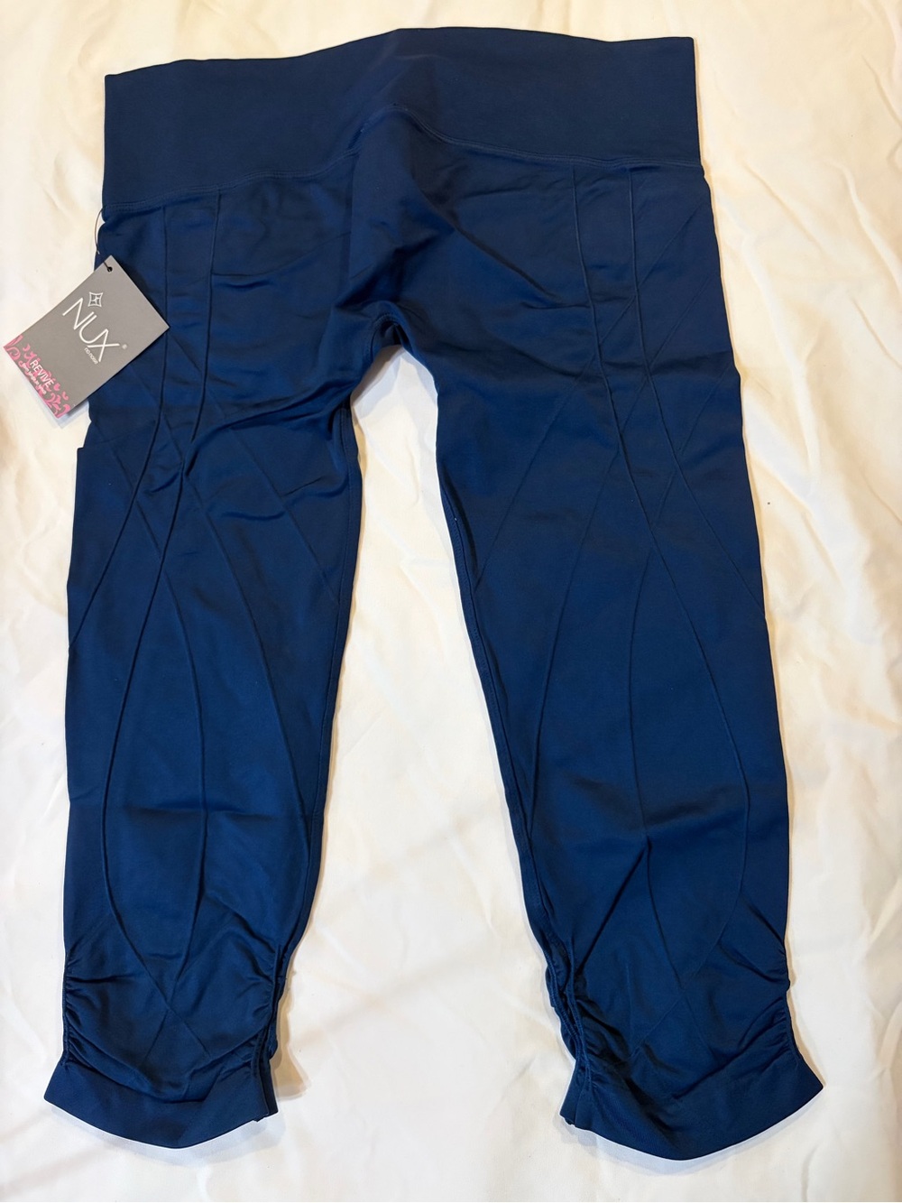 NUX Women’s L Navy Mesa Capri Active Leggings #104,106,113